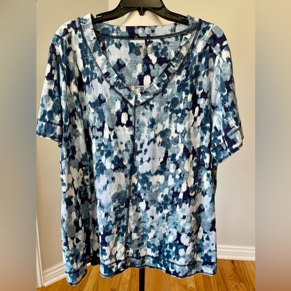 Westbound women's 3X top shades of blue casual office going out cotton modal - Picture 15 of 16